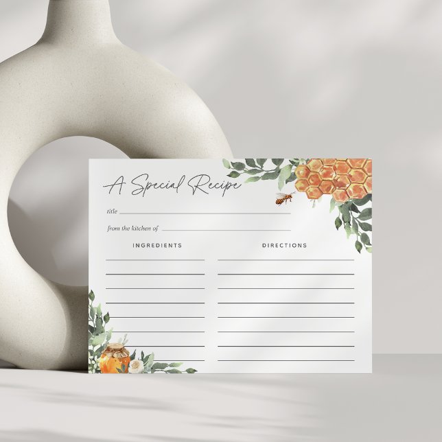 Cartão de Receita de Abelha Mel de Flor de Laranje (Criador carregado)