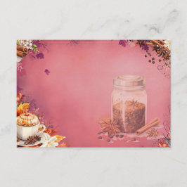 Cartão de Receita de Açúcar e Vazio de Especiarias