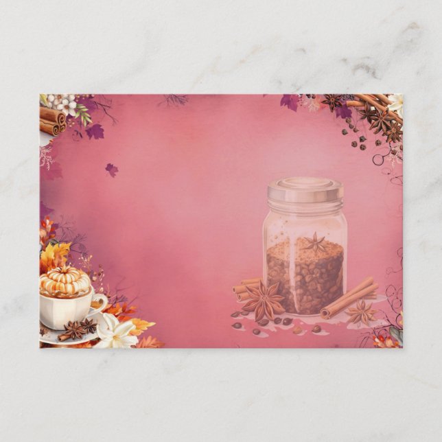 Cartão de Receita de Açúcar e Vazio de Especiarias (Frente)