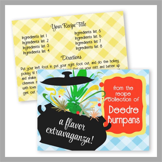 Cartão de receita de biscoito de cozinhar aroma re (Criador carregado)