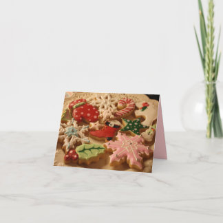 Cartão de receita de biscoito de Natal