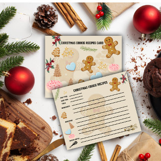 Cartão de Receita de Biscoito de Natal | Panificaç