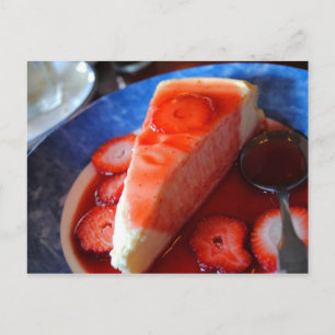 Cartão de Receita de Bolo de Queijo de Morango