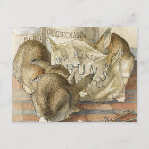 Cartão de Receita de Bunnies de Natal