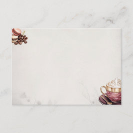 Cartão de Receita de Café Crémeux Básico