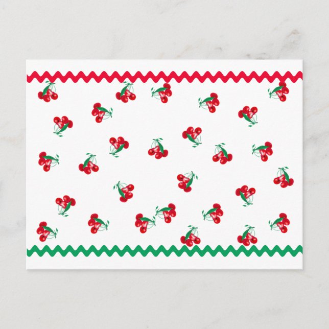 Cartão de Receita de Cerejas e Ric Rac (Frente)