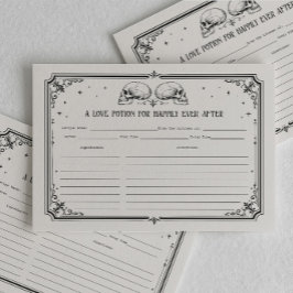 Cartão de Receita de Chá de Noiva de Halloween