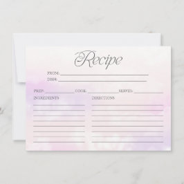 Cartão de Receita de Chá de Noiva Nuvem Moderna
