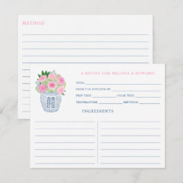 Cartão de Receita de Chá de panela Chinoiserie Ros