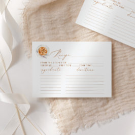 Cartão de receita de chá de panela de café minimal