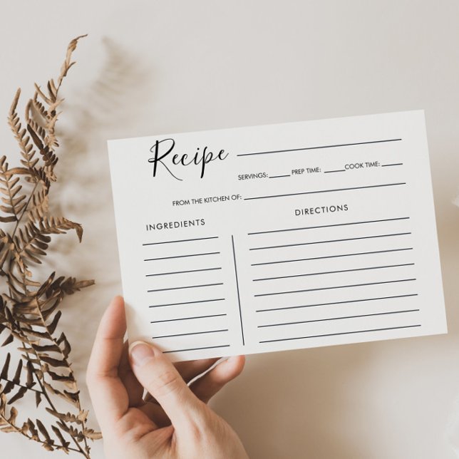 Cartão de Receita de Chá de panela de Caligrafia M (Criador carregado)