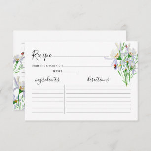 Cartão de Receita de Chá de panela de Flor Selvage