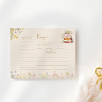 Cartão de Receita de Chá de panela de Flor Selvage