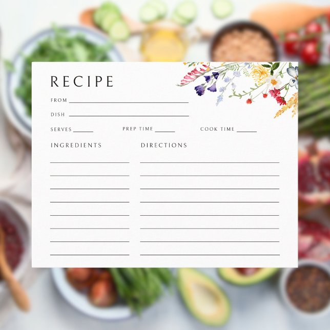 Cartão de Receita de Chá de panela de Flor Selvage (Criador carregado)