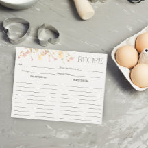 Cartão de Receita de Chá de panela de Flores Selva