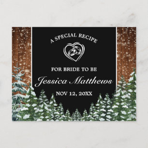 Cartão de Receita de Chá de panela de Madeira e Pi