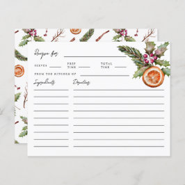 Cartão de Receita de Chá de panela de Natal