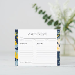 Cartão de Receita de Chá de panela Lemon Citrus Po