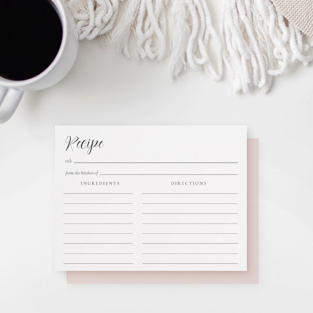 Cartão de Receita de Chá de panela para Caligrafia (Criador carregado)