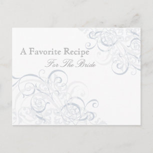 Cartão de Receita de Chá de panela Prateado Barroc