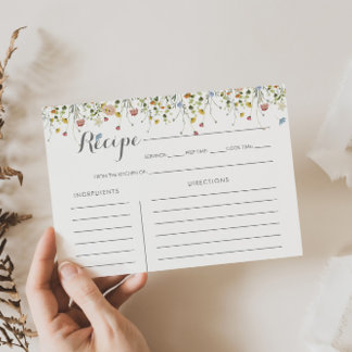 Cartão de Receita de Chá de panela Selvagem Colori