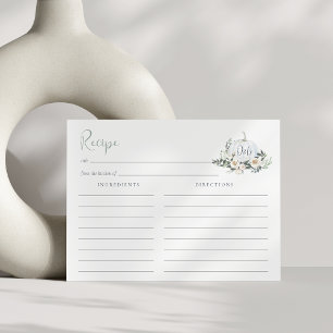 Cartão de Receita de Chá de panela Verde Pumpkin B