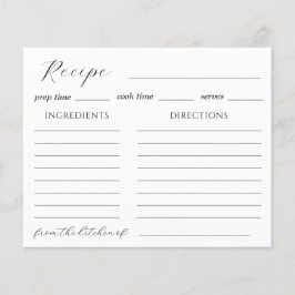 Cartão de Receita de Chinoserie Azul