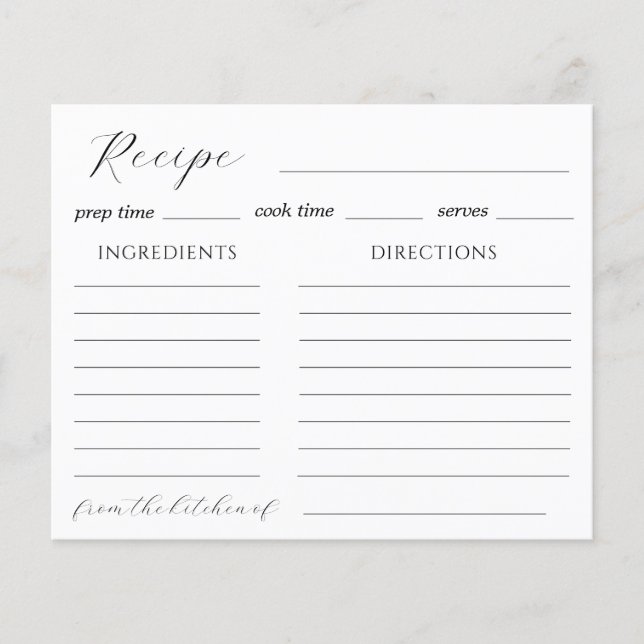 Cartão de Receita de Chinoserie Azul (Frente)