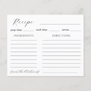 Cartão de Receita de Chinoserie Azul