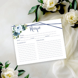 Cartão de Receita de Chuveiro de Noiva com Floral 