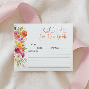Cartão de Receita de Chuveiro de Noiva Floral Cítr