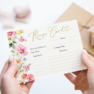 Cartão de Receita de Chuveiro de Noiva Floral Colo