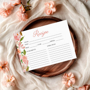 Cartão de Receita de Chuveiro de Noiva Floral Rubo