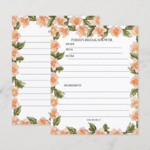 Cartão de Receita de Chuveiro Nupcial FLORAL Moder