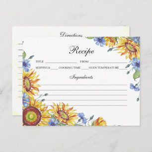 Cartão de Receita de Cores Aquáticas Ucrânia