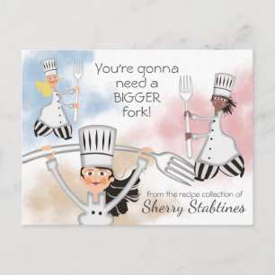 Cartão de receita de cozinhar de cozinha