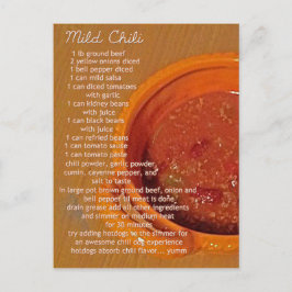 cartão de receita de criança ligeira