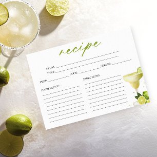 Cartão de Receita de Festa de Noivado com Coquetel
