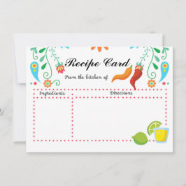 Cartão de Receita de Fiesta Mexicano