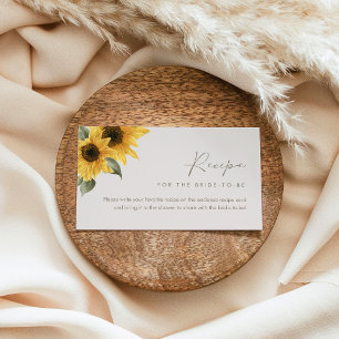 Cartão de Receita de Girassol de SUTTON