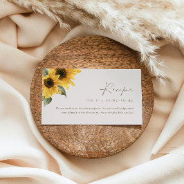 Cartão de Receita de Girassol SUTTON (conjunto de 