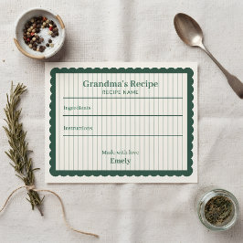Cartão de Receita de Lembrança, Receita de Família