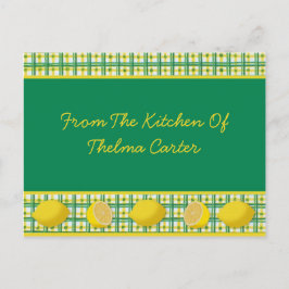 Cartão de Receita de Limões