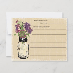 Cartão de Receita de Mason Azul