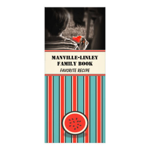 Cartão de Receita de Melancia de Foto Personalizad