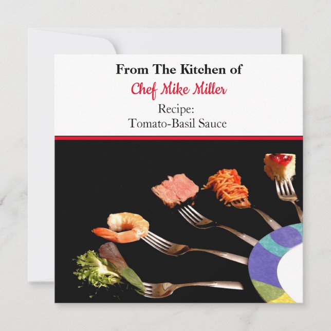 Cartão de Receita de Molho de Tomate Spaghetti Hom (Frente)