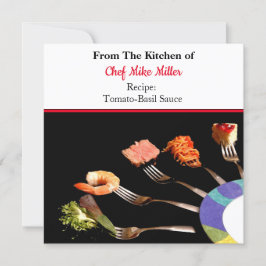 Cartão de Receita de Molho de Tomate Spaghetti Hom