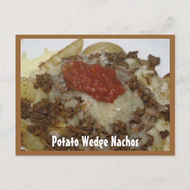 Cartão de Receita de Nachos de Batata em Gomos (Frente)