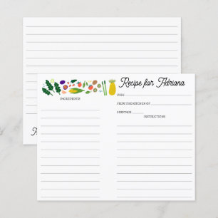 Cartão de Receita de Noiva Personalizado Fruit Veg