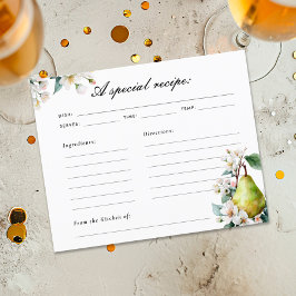 Cartão de Receita de Noivado com Pera Perfeita